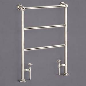 Luxury Stainless Steel Floor Mounted Heated Towel Rail in Vintage Gold Finish – 85 CM