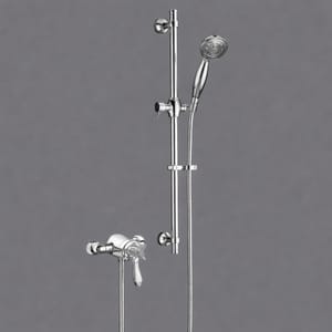 Luxury Exposed Thermostatic Dual Control Shower with Flexible Riser Kit in Chrome Plated Finish