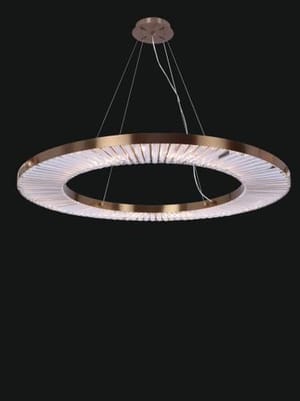 Luxury Modern LED Ring Chandelier in Crystal Halo Design