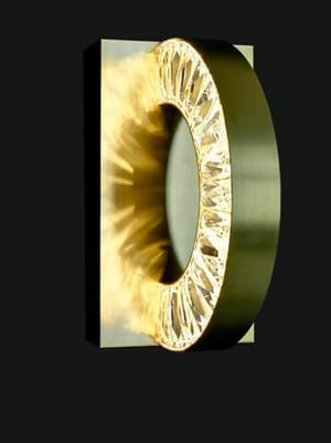 Luxury Modern Crystal LED Wall Lamp with Half-Moon Design