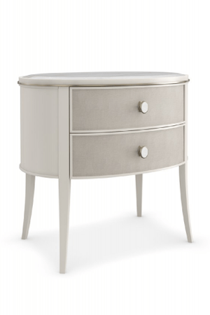 Marble Top 2-Drawer Nightstand