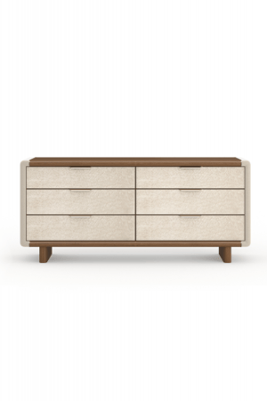 Suede Side 6-Drawer Dresser