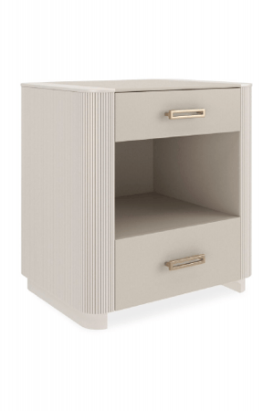 White 2-Drawer Nightstand