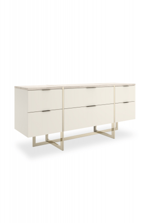 White 6-Drawer Dresser – Modern Luxury Bedroom Storage