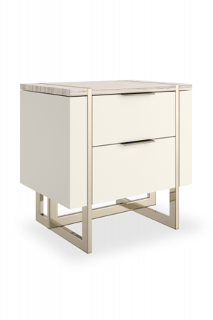 White 3-Drawer Nightstand – Modern Luxury Bedside Table