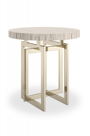Round Sandstone Side Table – Modern Luxury Accent