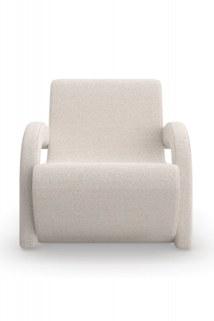 White Bouclé Accent Chair