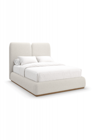 White Upholstered Queen Bed