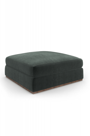 Upholstered Square Ottoman – White or Green Luxury Accent