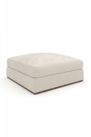 Upholstered Square Ottoman – White or Green Luxury Accent