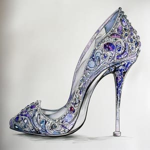 Aurora Crystal Couture Stiletto – Handcrafted Jewel-Embellished Heel from Luxoroa
