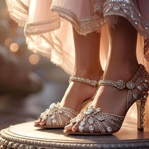 Opulence Crystal Embellished Heels – Luxury Couture Evening Sandals from Luxoroa