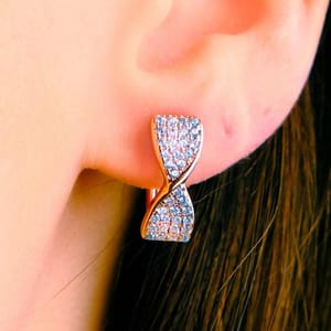 Luxury Twist Crystal Earrings from Luxoroa