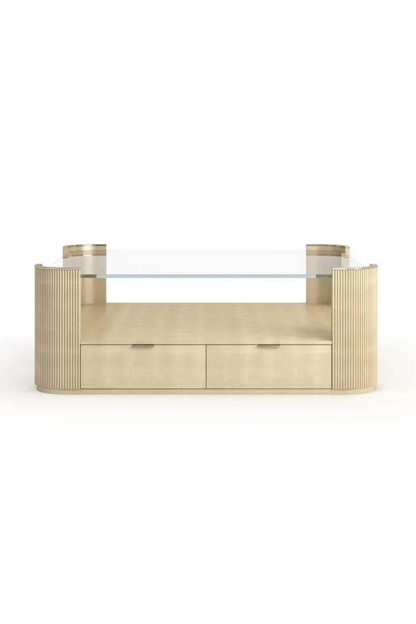 Glass Top Square Coffee Table