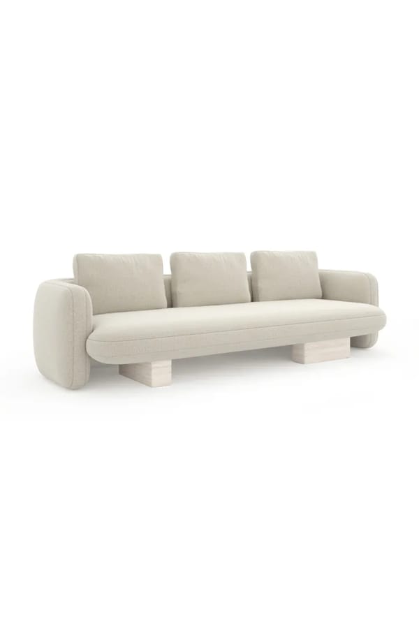 Ecru Linen Sofa