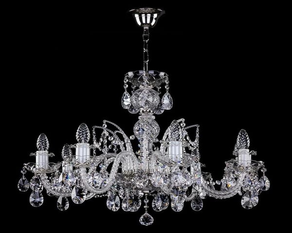 Luxury Gold Finish Crystal Chandelier