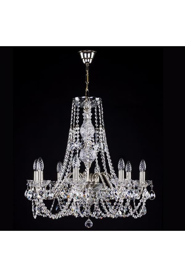 Elysia Nickel Kristall-Kronleuchter - Luxus-Deckenleuchte