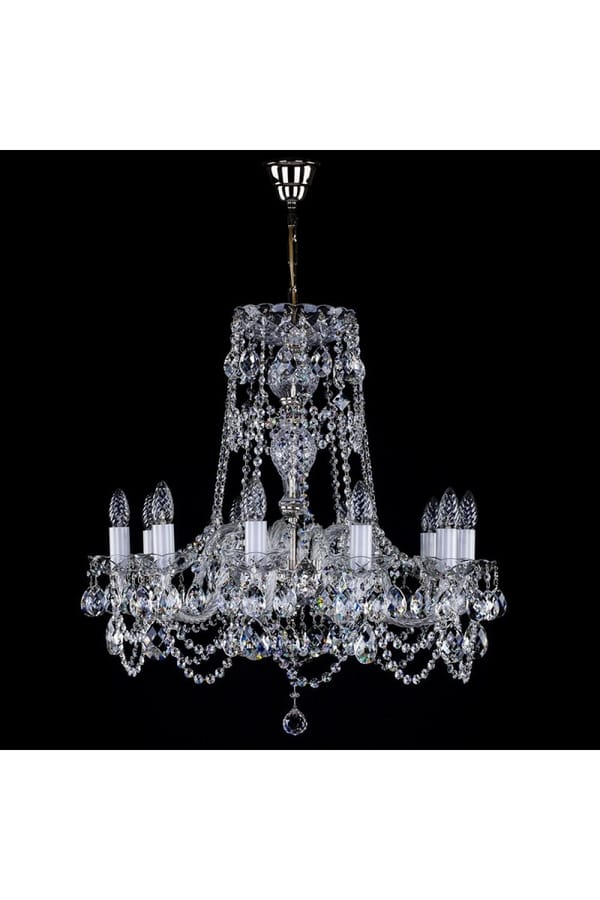 Imperial Nickel Crystal Chandelier – Luxury 10-Light Ceiling Fixture