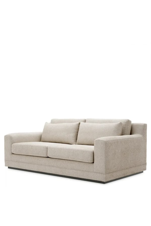 Luxuriöses Palmer Beige Schwarz Base Sofa
