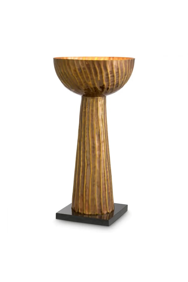 Exclusive Vintage Brass Lamp with Black Granite Base