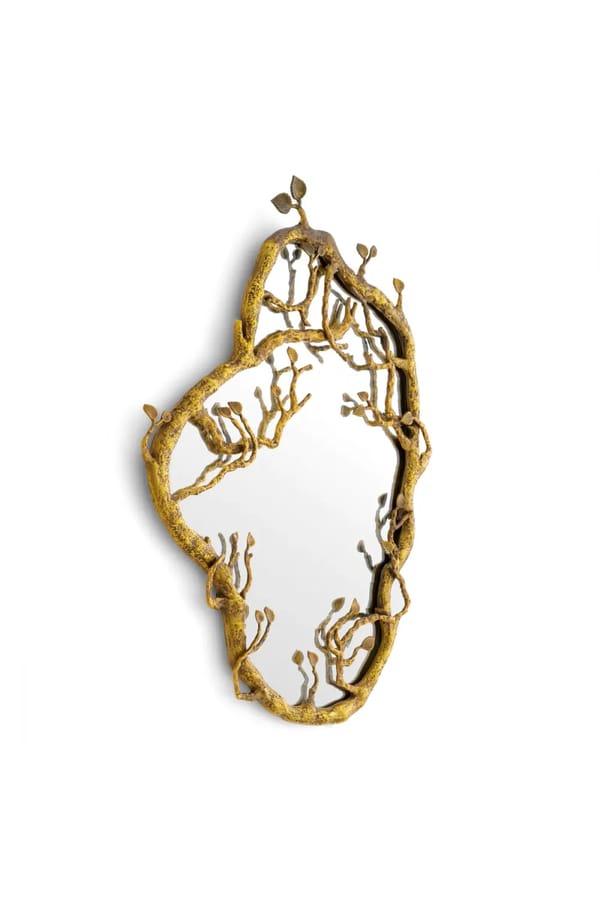 Sophisticated Vintage Brass Mirror