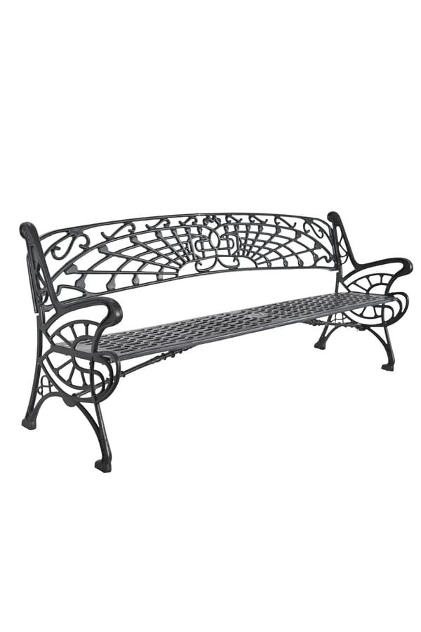 San Francisco Cast Iron Bench – Grey Powder Finish