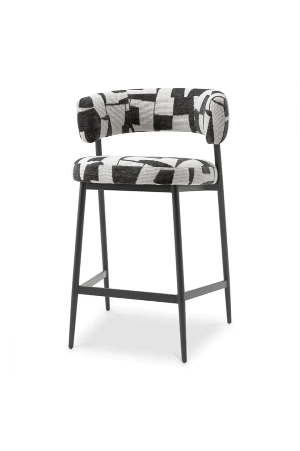 Premium Folsom Stool – Luxury Black Counter Seating