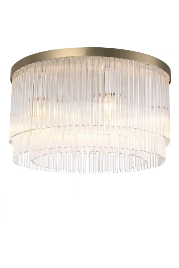 Luxury Art Deco Ceiling Lamp with Layered Glass Design
