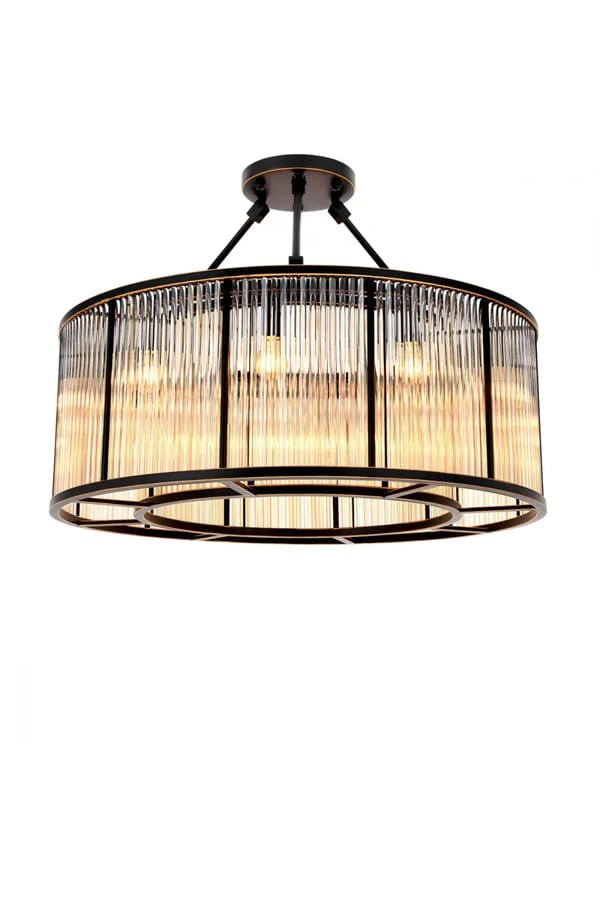 Royal Ceiling Lamp – Bronze Highlight Finish with Vintage Glass