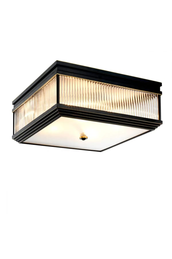 Grand Marlow Ceiling Lamp – Bronze Highlight Finish with Clear & Frosted Glass