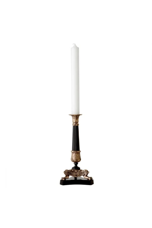 Perignon Candle Holder – Vintage Brass & Black Finish