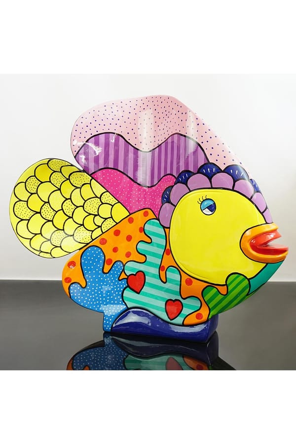 Luxury Hand-Painted Fish Sculpture – Spark Edition (53 cm)