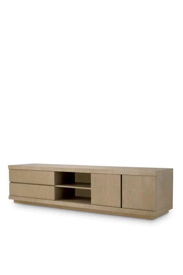 Modern TV Cabinet – Washed Oak Veneer in Contemporary Luxury Finish