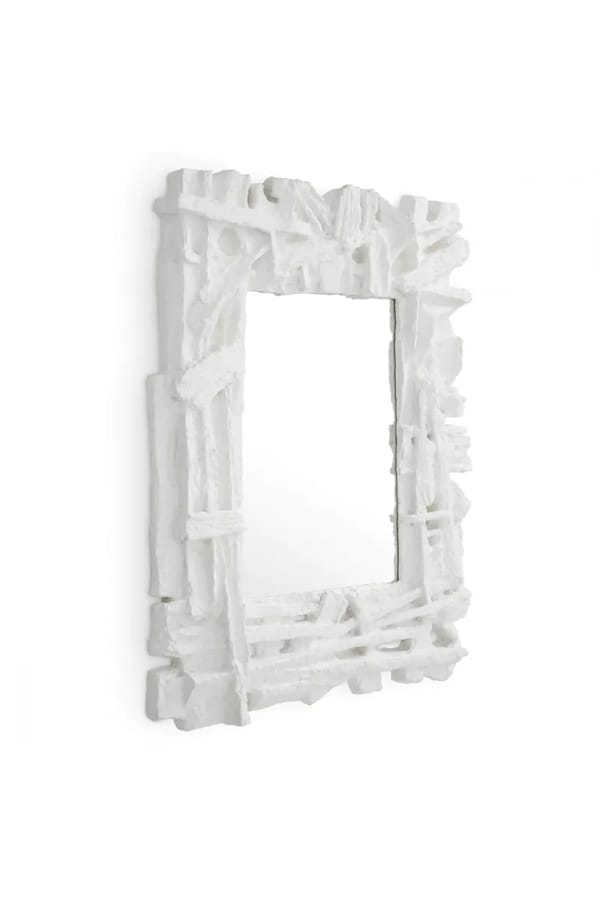Luxury Matte White Water Classic Mirror