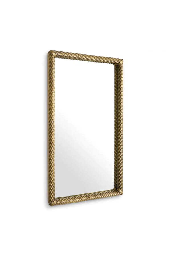 Luxury Vintage Brass Finish Mirror