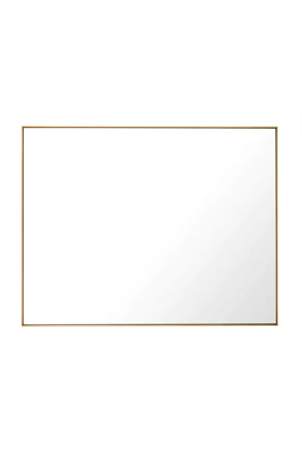Luxury Gold Finish Rectangular Wall Mirror