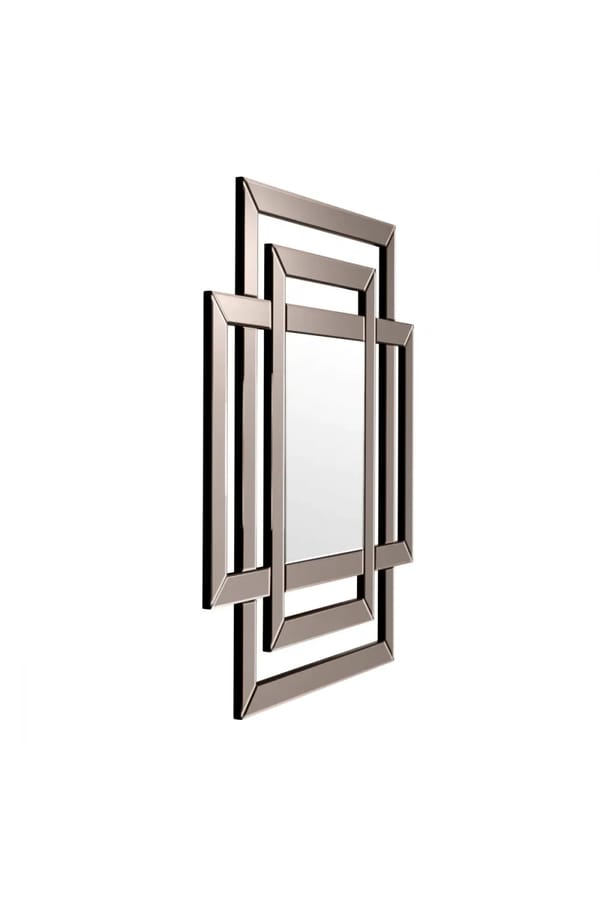 Luxury Bronze Finish Long Decorative Rectangular Wall Mirror