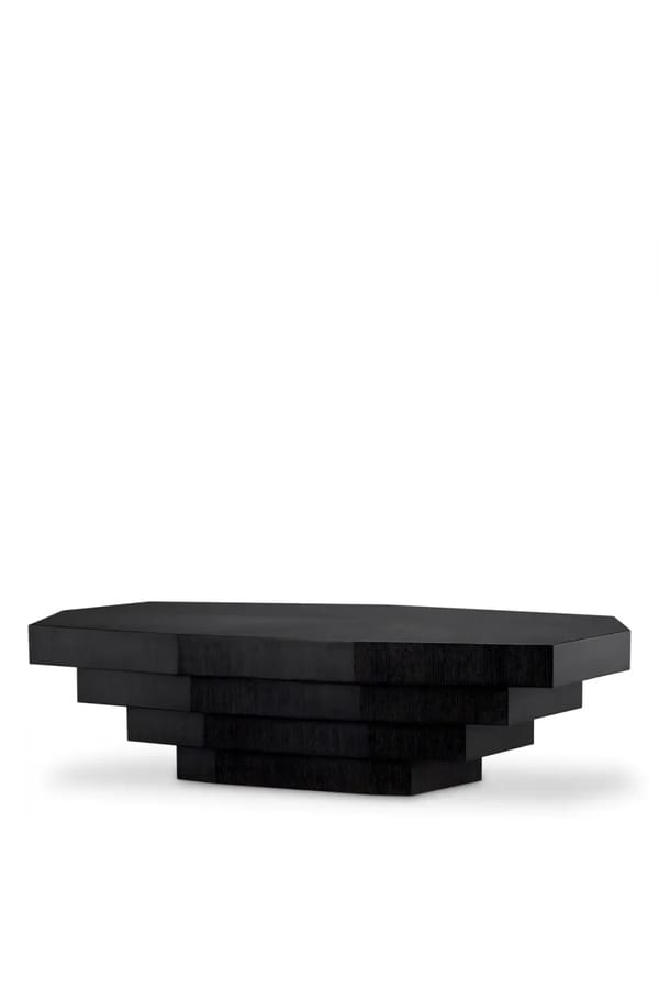 Luxury Charcoal Grey Oak Veneer Coffee Table