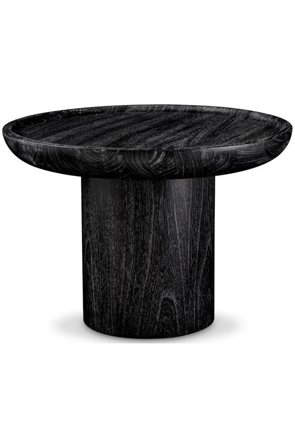Luxury Charcoal Grey Veener Designer Side Table