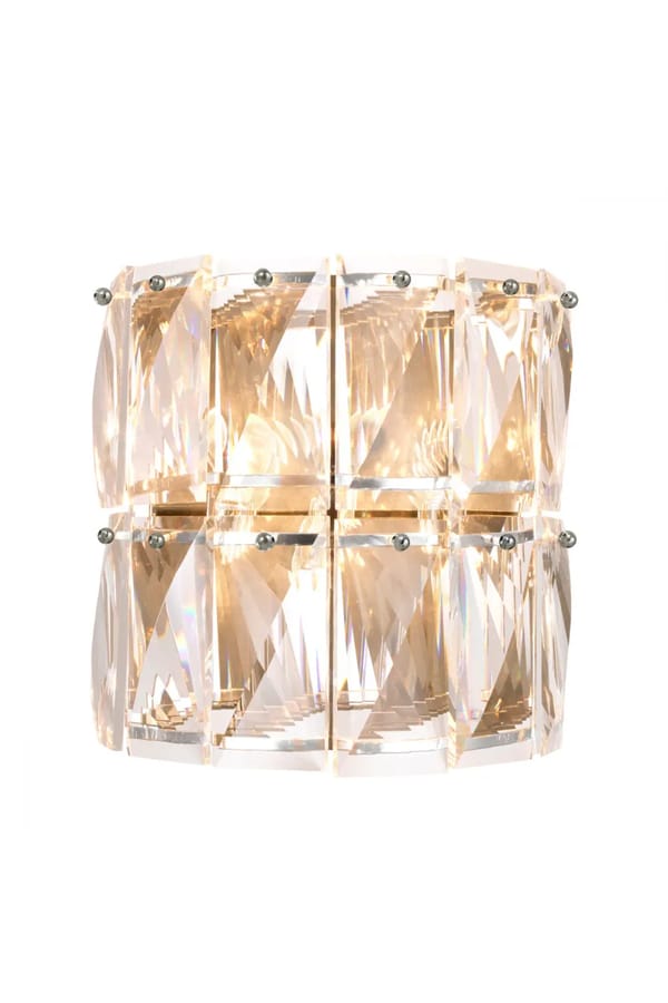 Luxury Nickel Finish Crystal Glass Wall Lamp