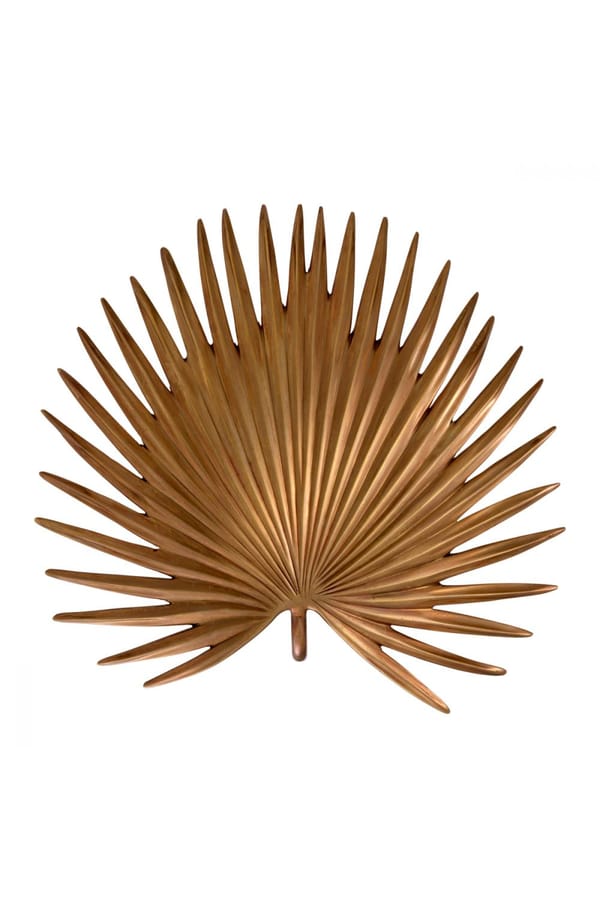 Luxus Vintage Messing Palm Leaf Wandlampe