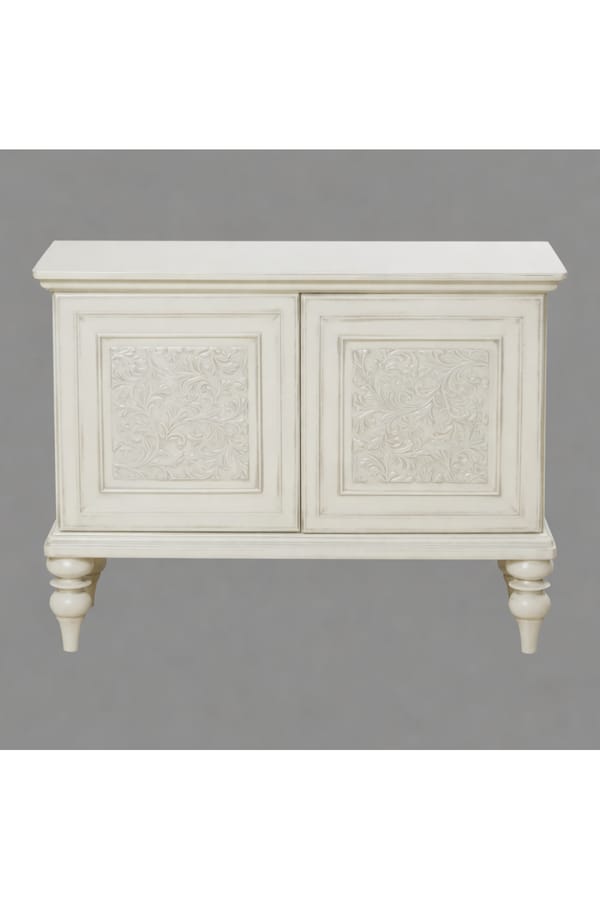 Luxury Double-Winged Drawer Cabinet with Hand-Carved Decorative Panels