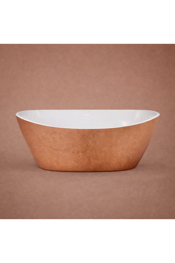 Luxury Copper Effect Finish Double Ended Freestanding Bathtub - 173.5 CM