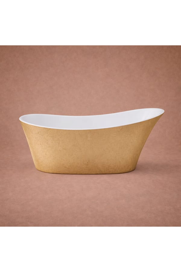 Luxury Gold Effect Single Ended Freestanding Acrylic Bathtub – 170.5 CM