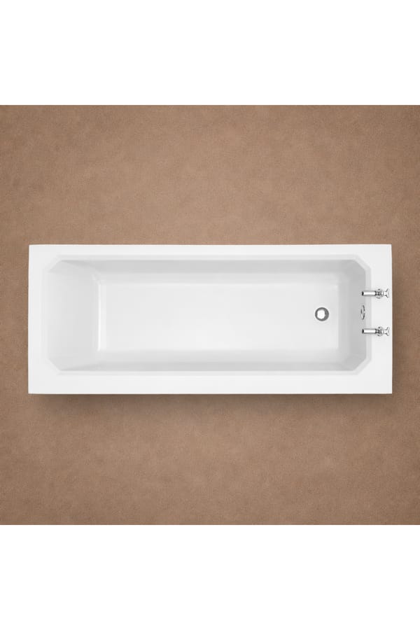 Luxury Space-Saving Single Ended Fitted Acrylic Bath in Classic White Color – 170 CM