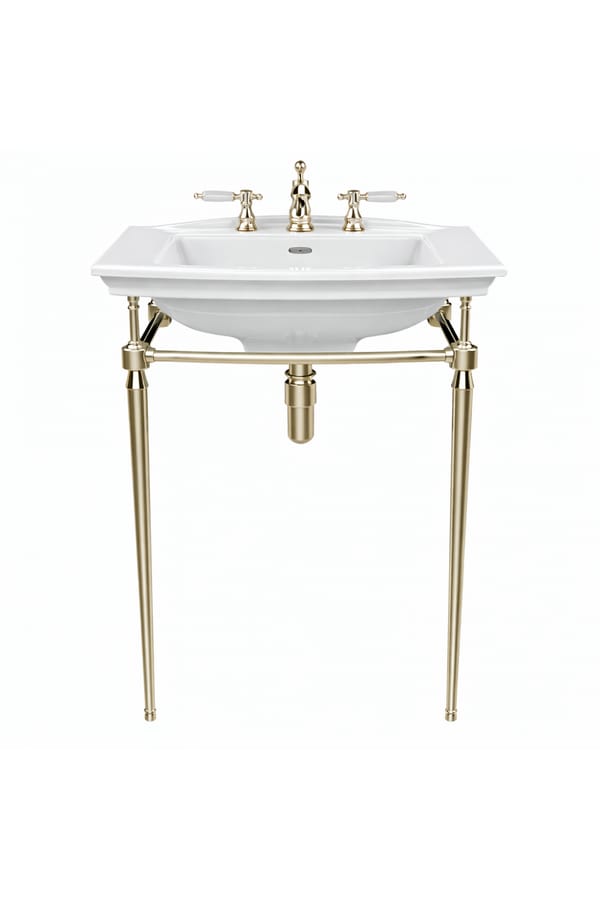 Luxury Vintage Gold Plated Designer Bathroom Washstand