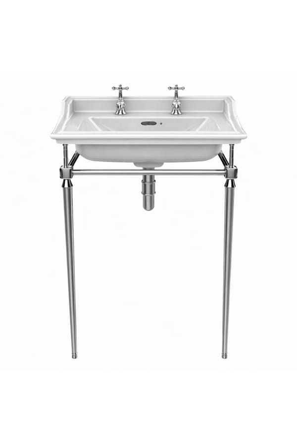 Luxury Heritage Bathroom Washstand in Chrome Plated Finish – 62.5 CM