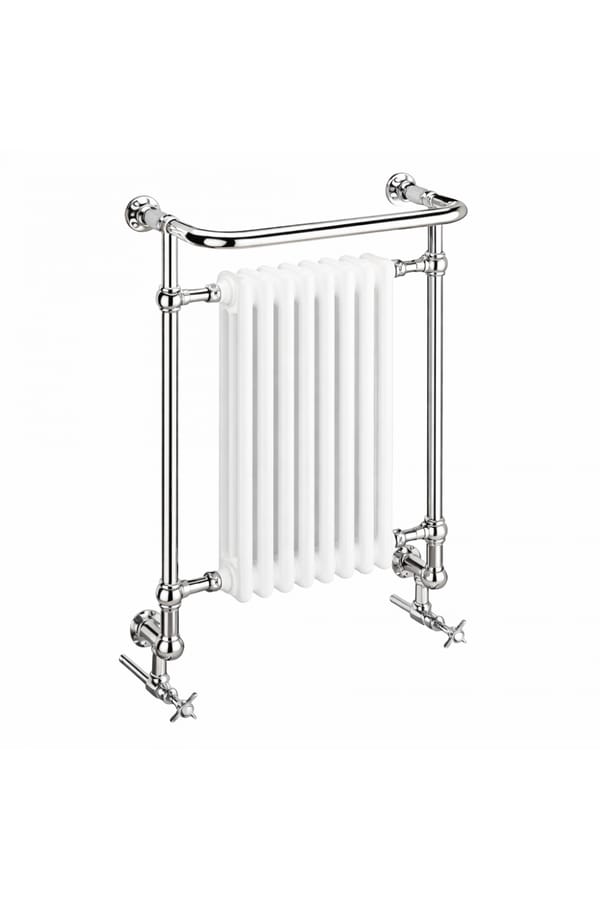 Luxury Stainless Steel Wall Hung Heated Bathroom Towel Rail in Chrome Plated Finish – 68.5 CM