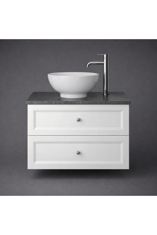 Luxury Chantilly Finish Wall Hung Two Drawer Vanity Unit in Classic White Color – 70 CM