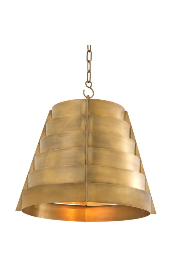 Luxury Vintage Brass Sculptural Ceiling Pendant Lamp